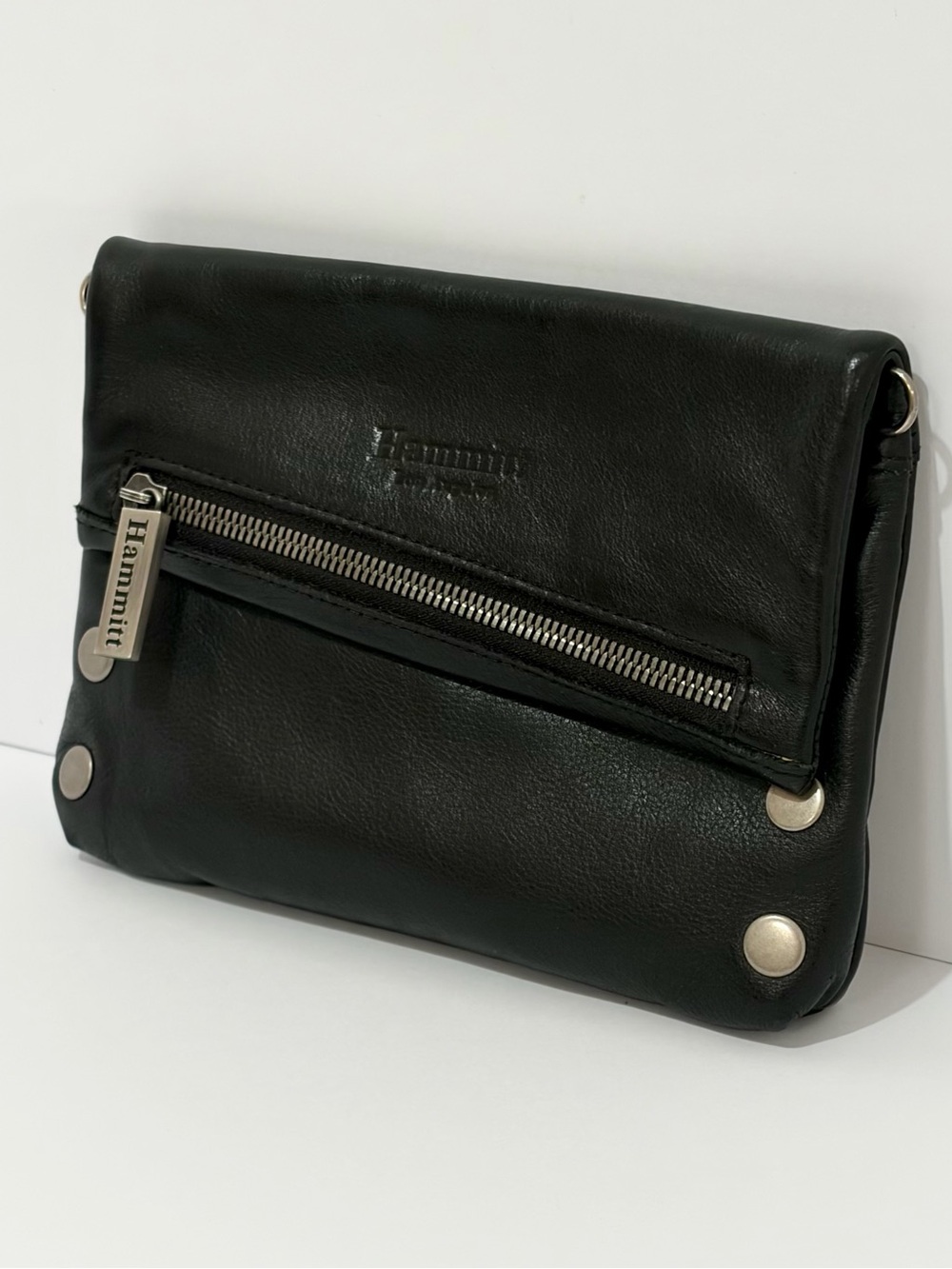 Hammitt VIP Small OG In Black Leather With Brushed Silver Hardware - Picture 4 of 16